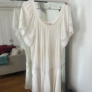 Plisse Off Shoulder Dress